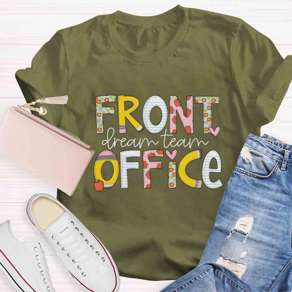 Front Office Tream Team Polka Dot Striped Letter T-shirt