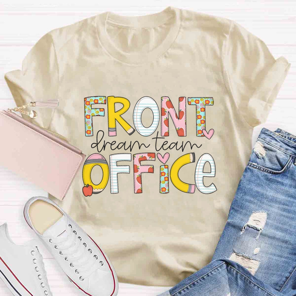 Front Office Tream Team Polka Dot Striped Letter T-shirt