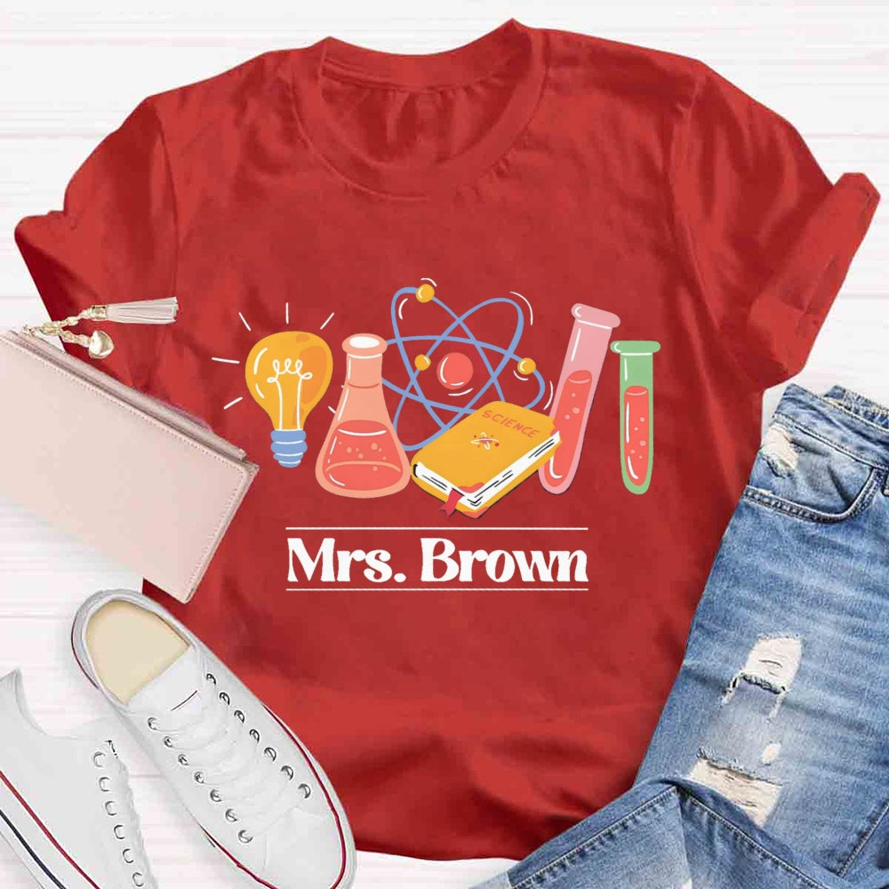 Personalized Name Science Creates The World T-shirt