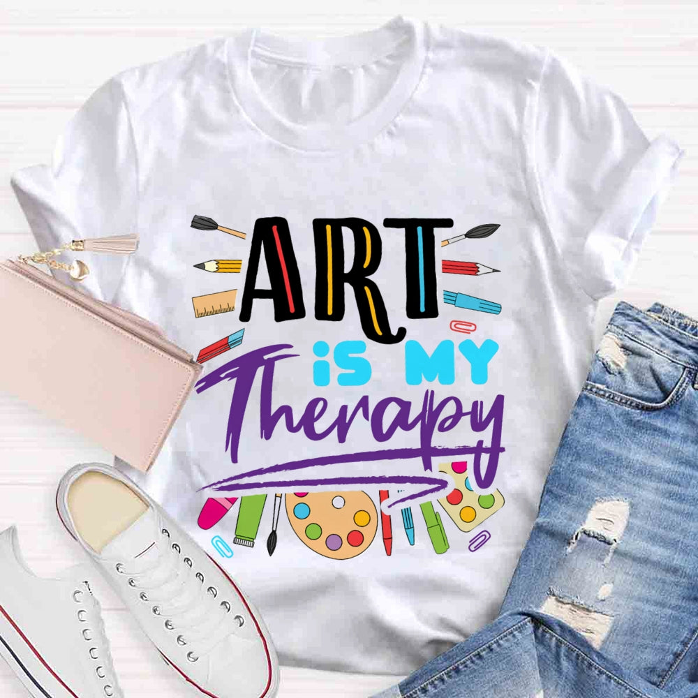 Art Is My Therapy Pastel Pencil T-shirt