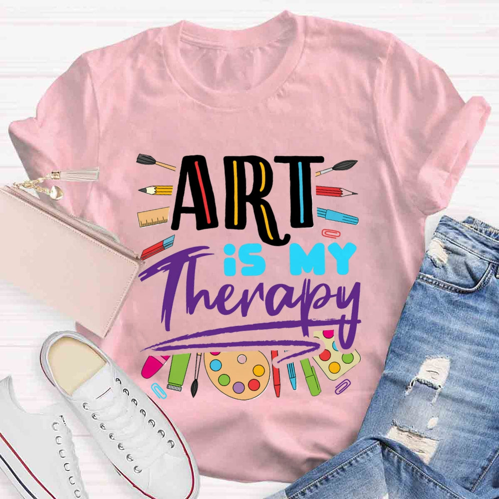 Art Is My Therapy Pastel Pencil T-shirt