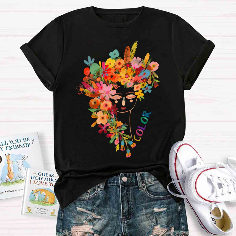 Art Teachers Colorful Print T-shirt