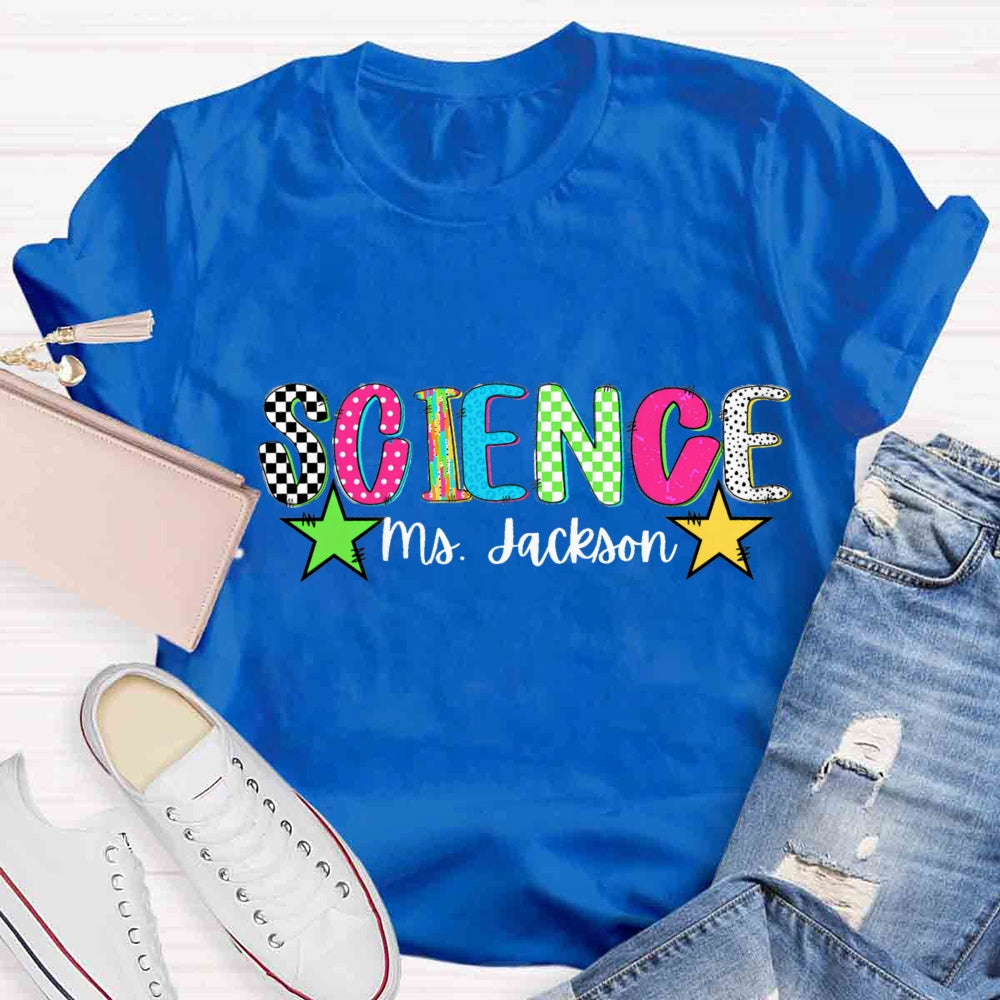 Personalized Name Understanding Science Star T-shirt