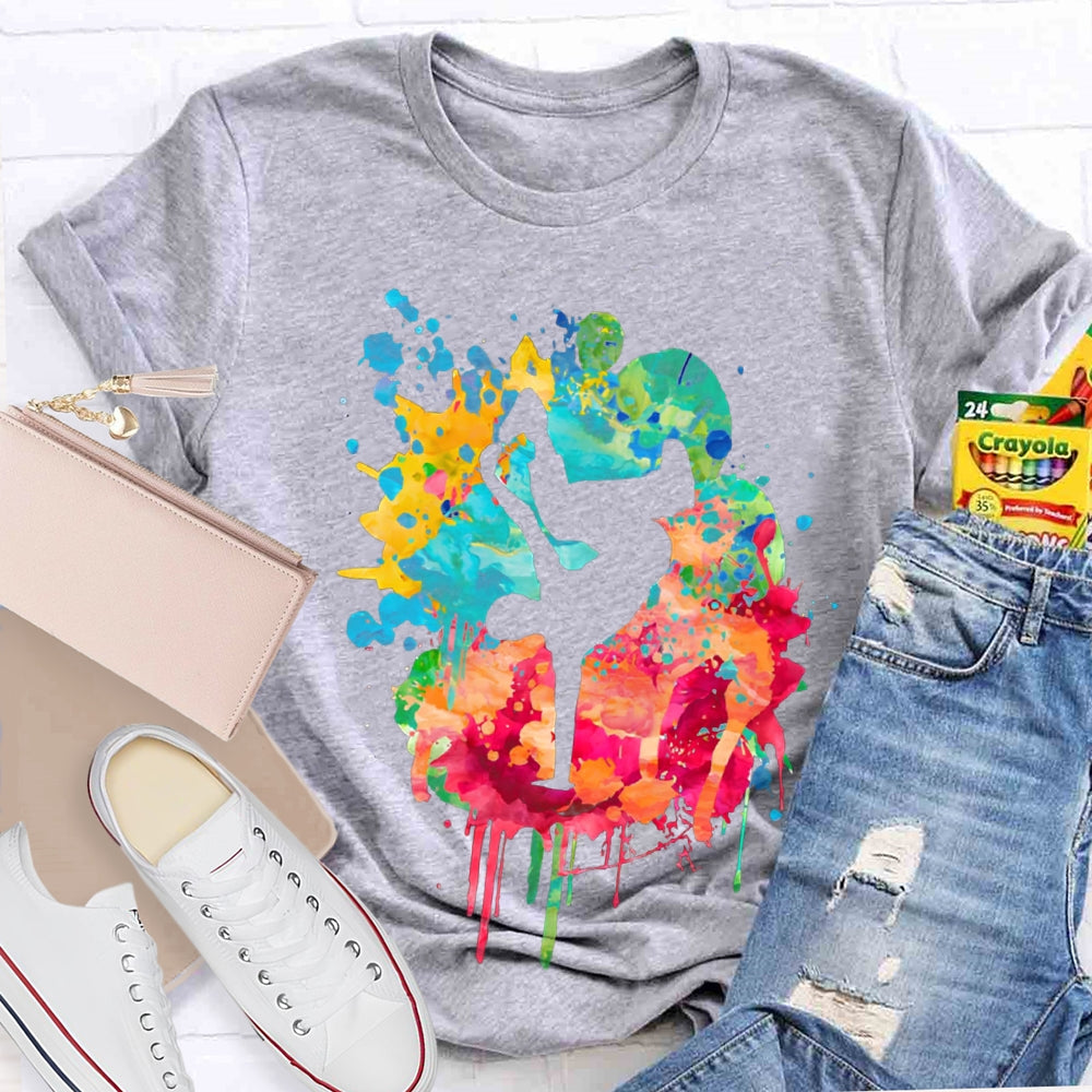 Watercolor Dancing Teacher Shirt