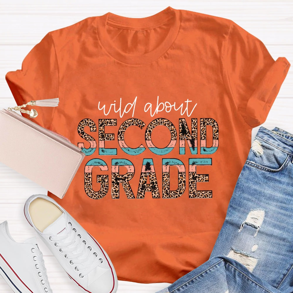 Personalized Grade Wild About Leopard Polka Dot Print T-shirt