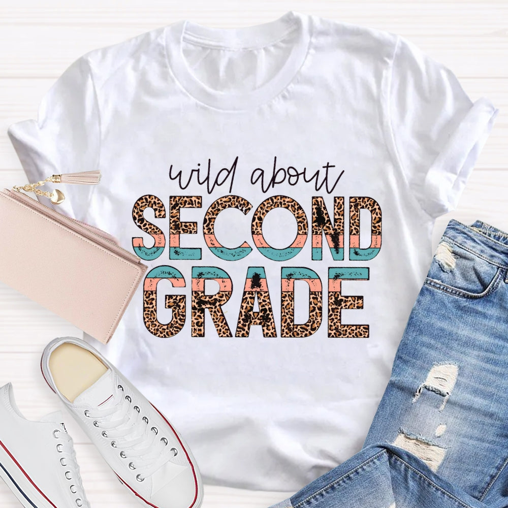 Personalized Grade Wild About Leopard Polka Dot Print T-shirt