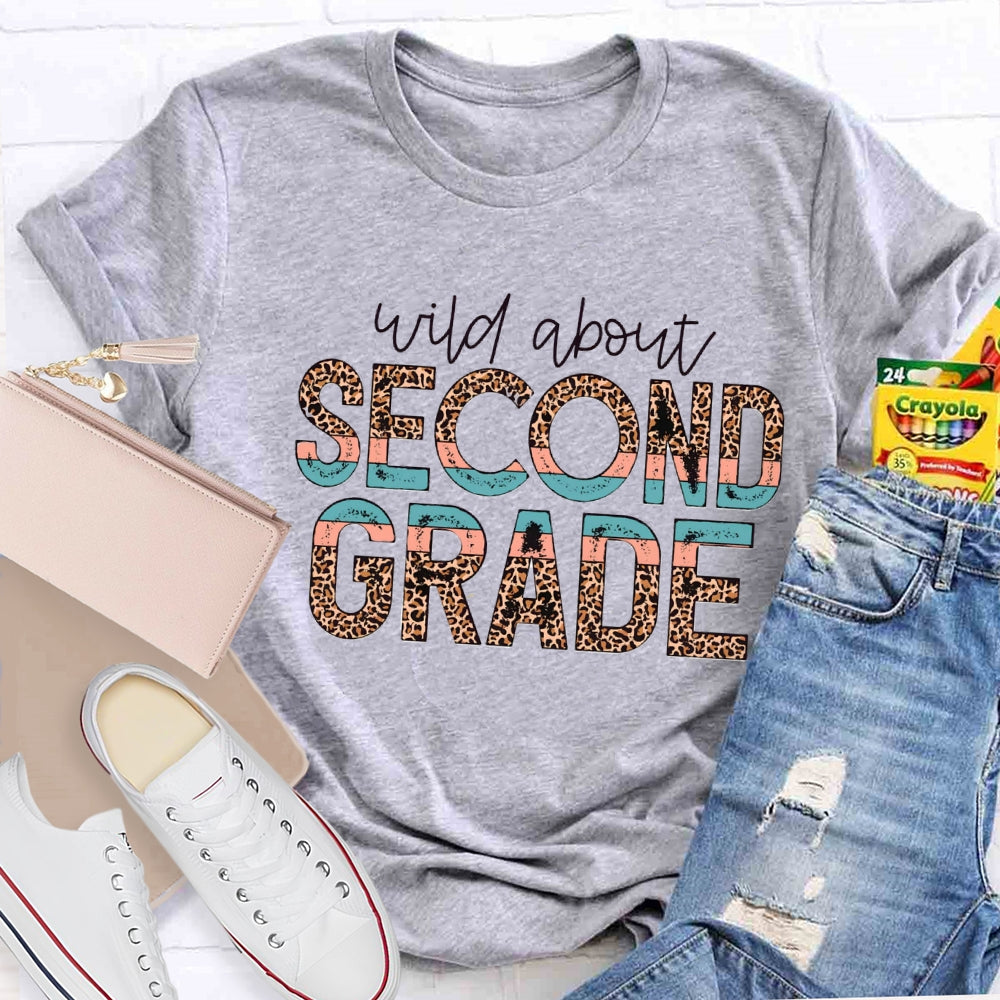 Personalized Grade Wild About Leopard Polka Dot Print T-shirt