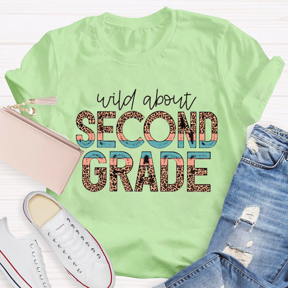 Personalized Grade Wild About Leopard Polka Dot Print T-shirt