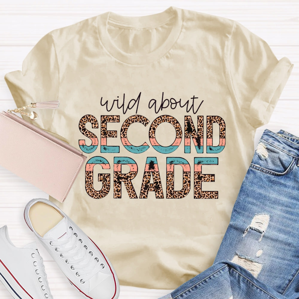Personalized Grade Wild About Leopard Polka Dot Print T-shirt
