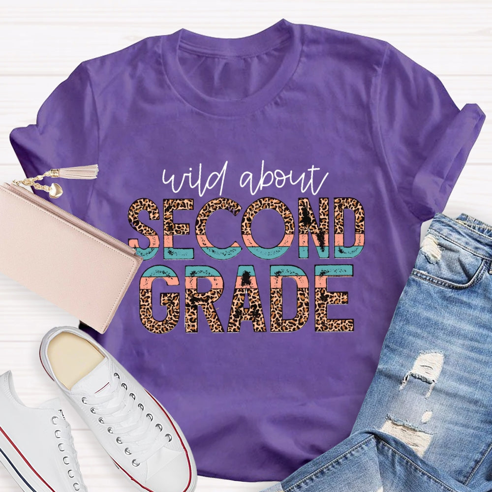 Personalized Grade Wild About Leopard Polka Dot Print T-shirt