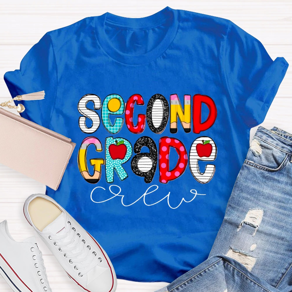 Personalized Grade Second Grade Crew T-shirt