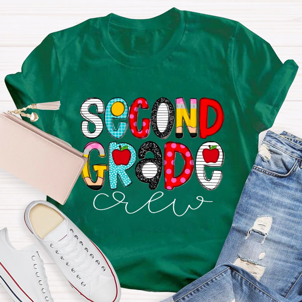 Personalized Grade Second Grade Crew T-shirt
