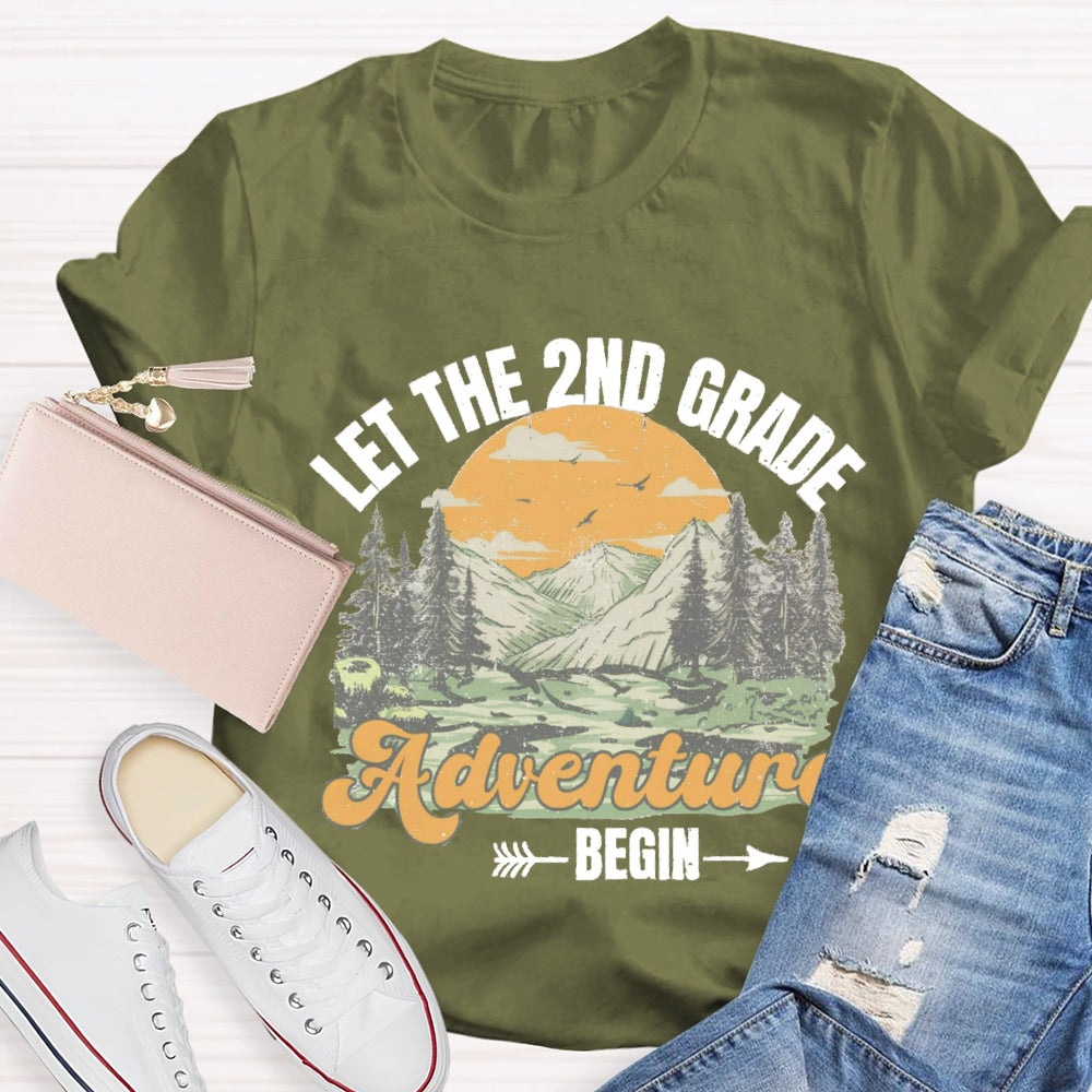 Personalized Grade Let 2nd Grade Adventure Begin T-shirt