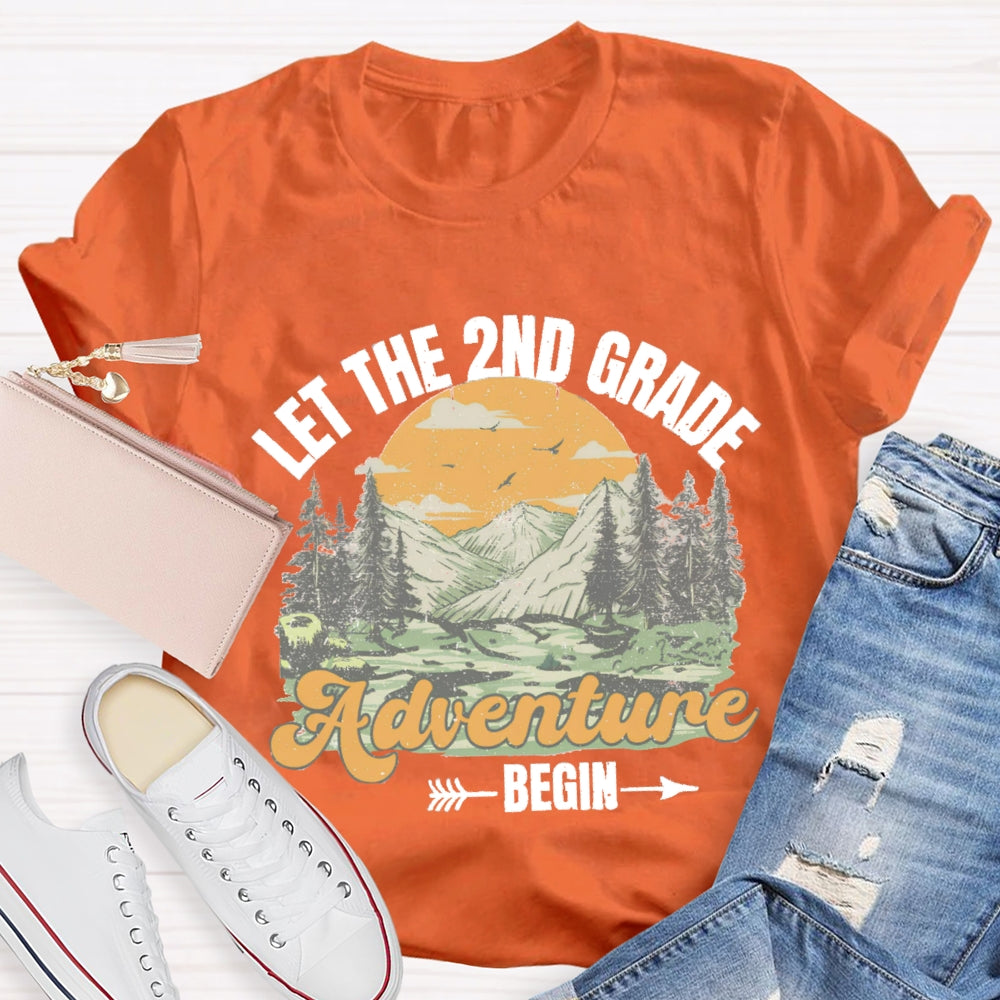 Personalized Grade Let 2nd Grade Adventure Begin T-shirt