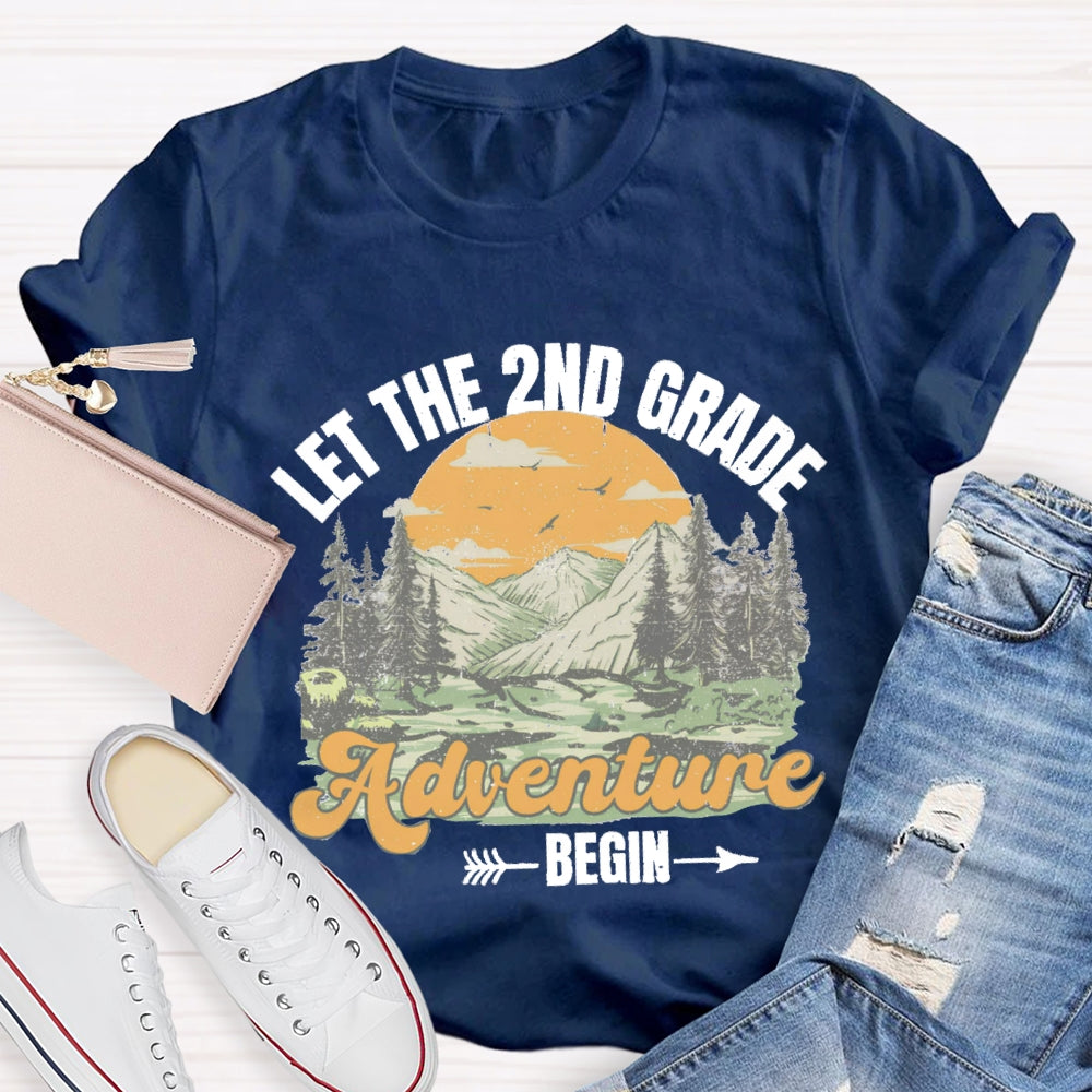 Personalized Grade Let 2nd Grade Adventure Begin T-shirt