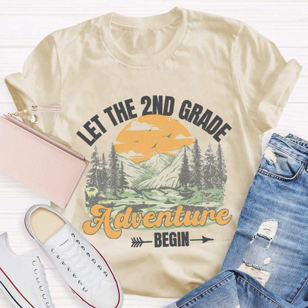 Personalized Grade Let 2nd Grade Adventure Begin T-shirt