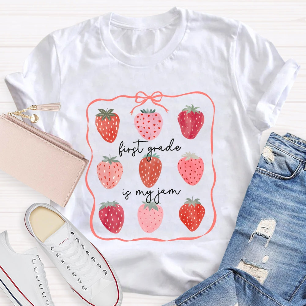 Personalized Grade First Grade Is My Jam T-shirt