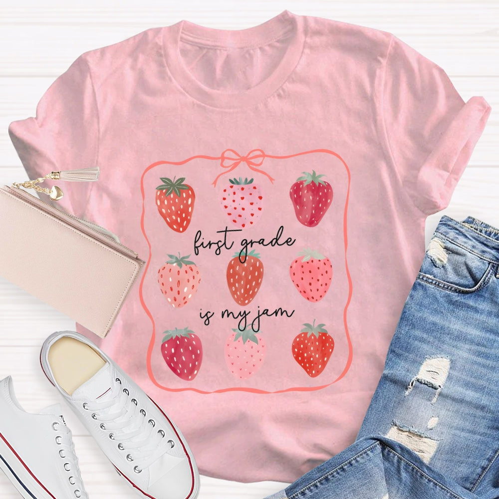 Personalized Grade First Grade Is My Jam T-shirt
