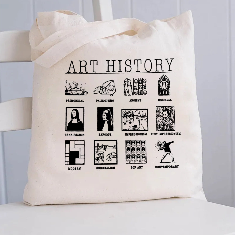 Art History Canvas Tote Bag