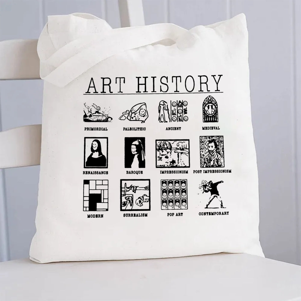 Art History Canvas Tote Bag