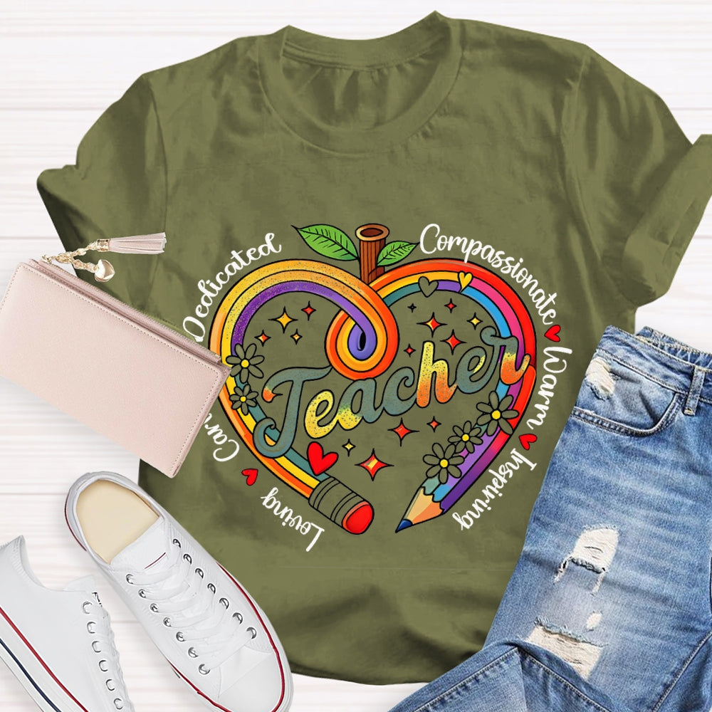 Dedicated Compassionate Inspiring Teacher T-shirt
