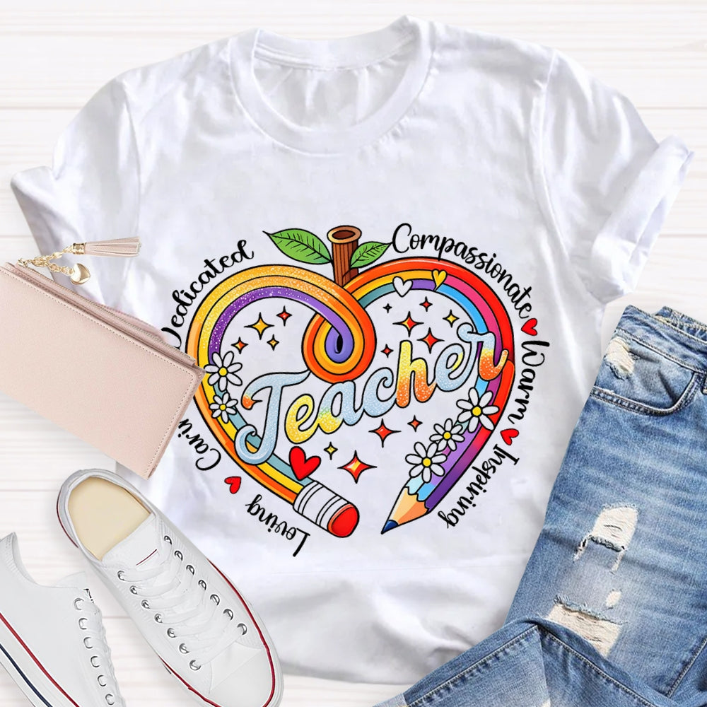 Dedicated Compassionate Inspiring Teacher T-shirt