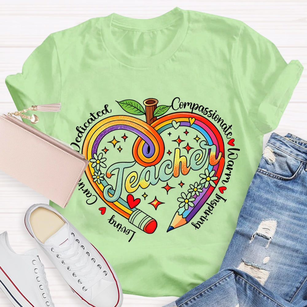 Dedicated Compassionate Inspiring Teacher T-shirt