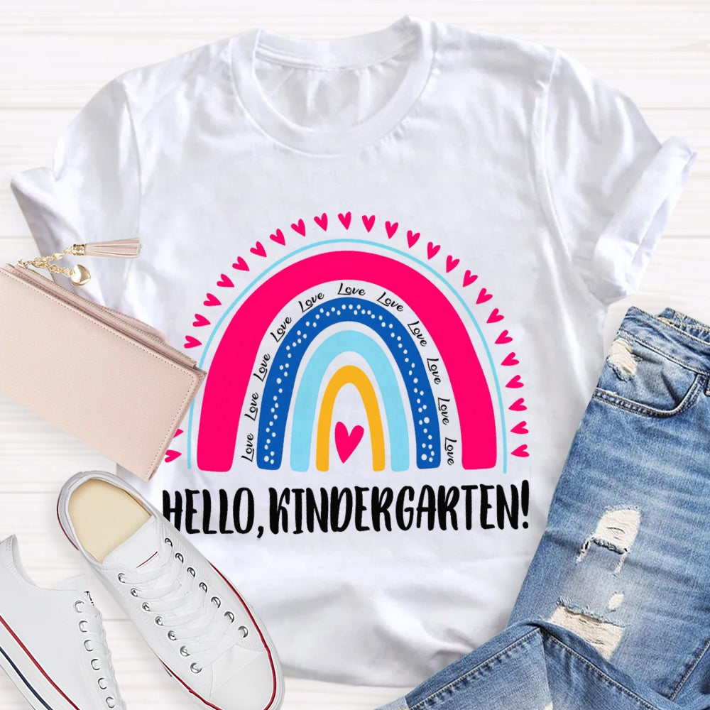Personalized Grade Hello Kindergarten Back To School T-shirt