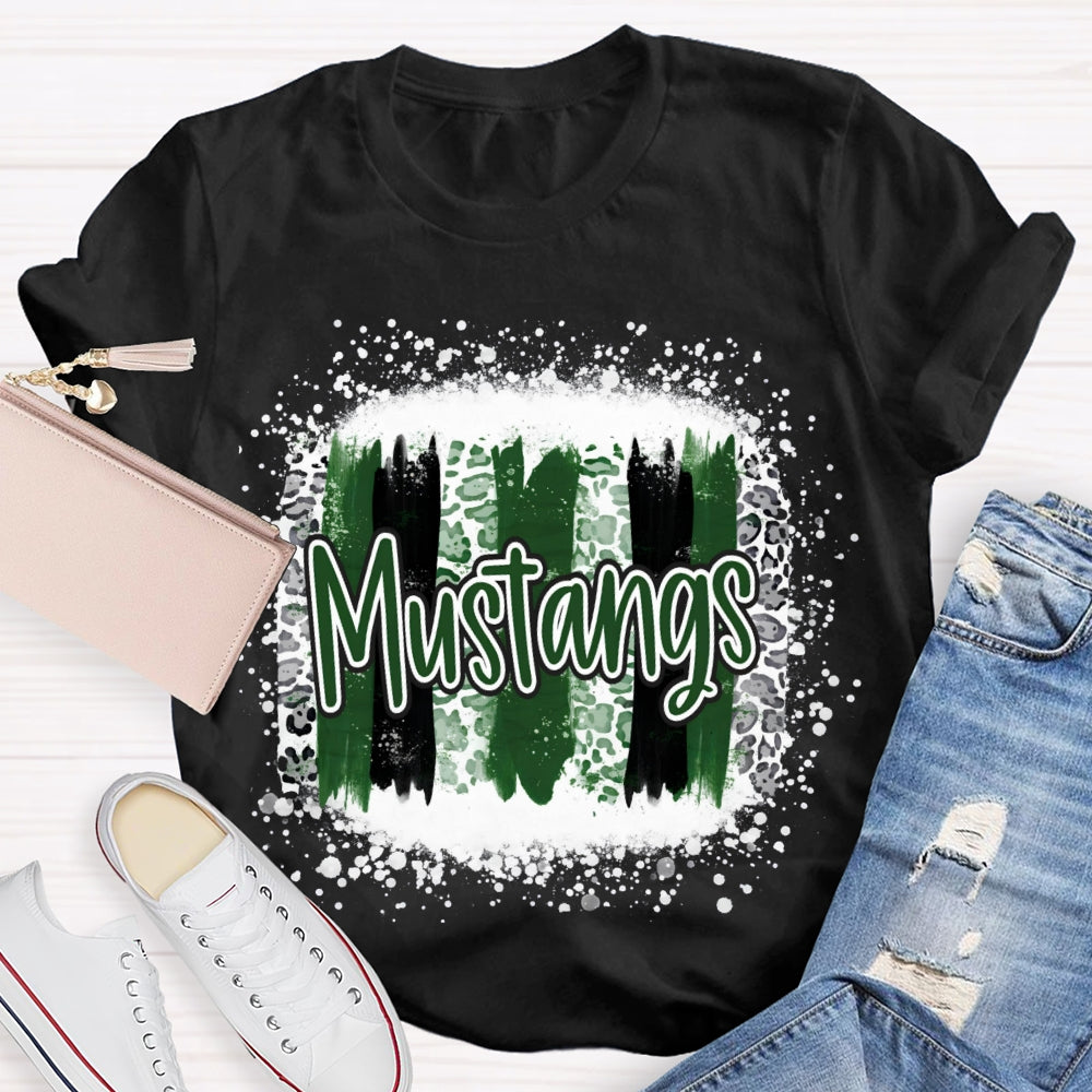 Personalized Mascot Mustangs Teacher T-shirt