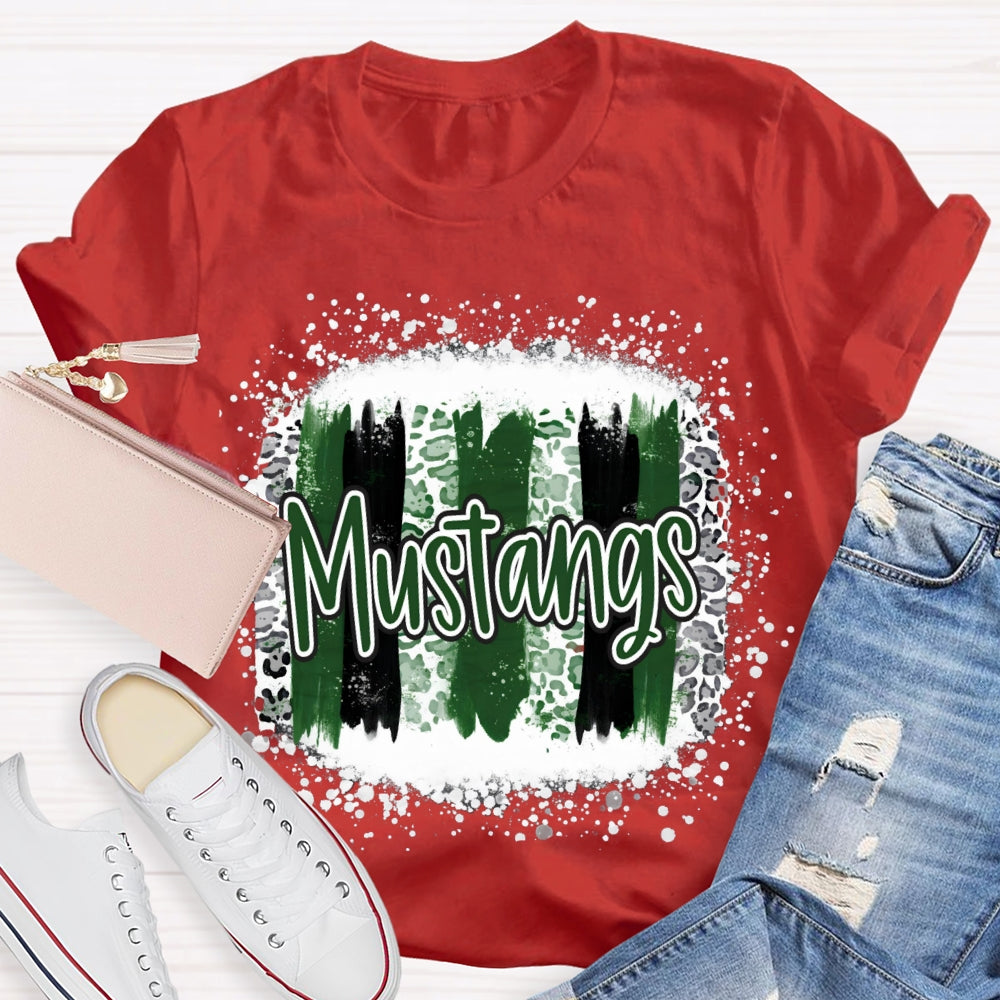 Personalized Mascot Mustangs Teacher T-shirt