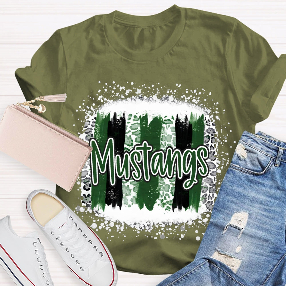 Personalized Mascot Mustangs Teacher T-shirt