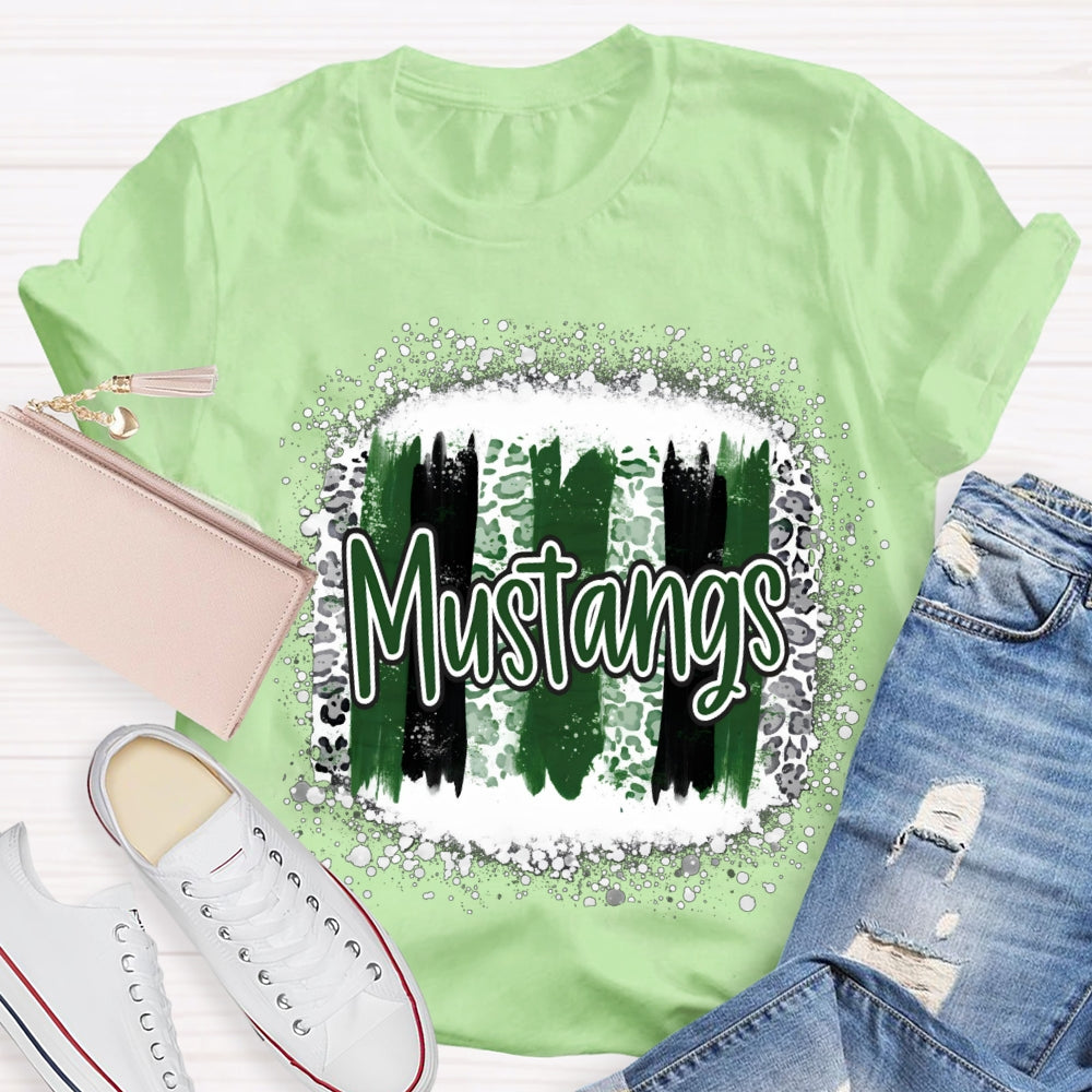 Personalized Mascot Mustangs Teacher T-shirt