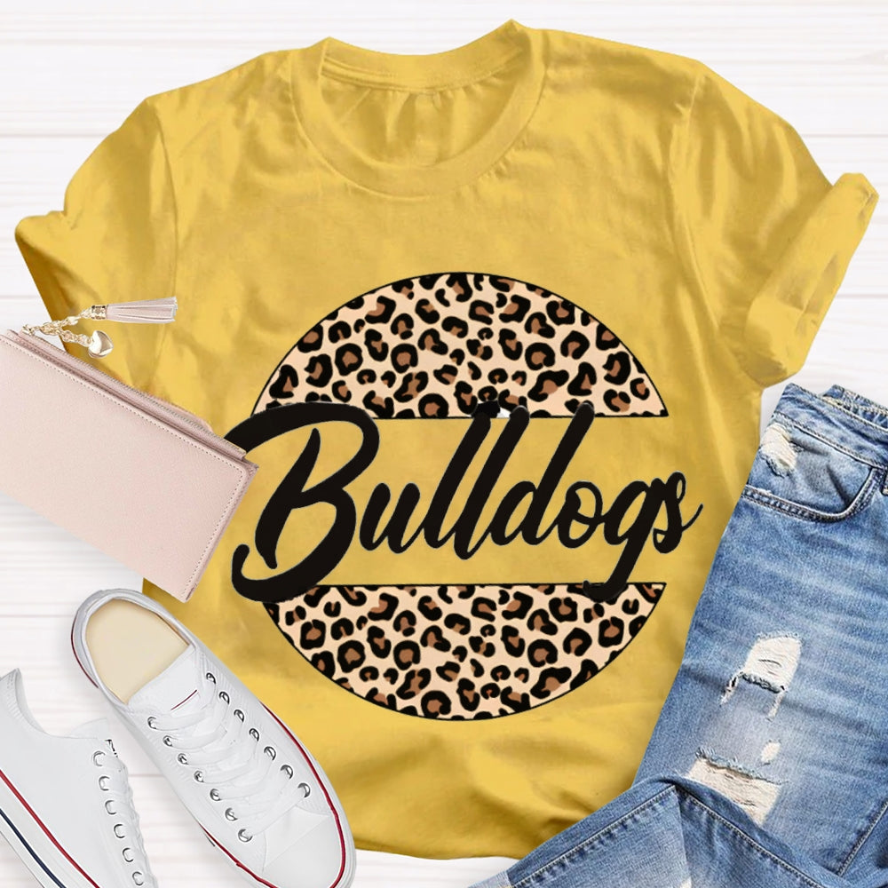 Personalized School Mascot Leopard Bulldogs T-shirt