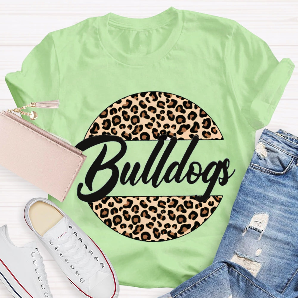 Personalized School Mascot Leopard Bulldogs T-shirt