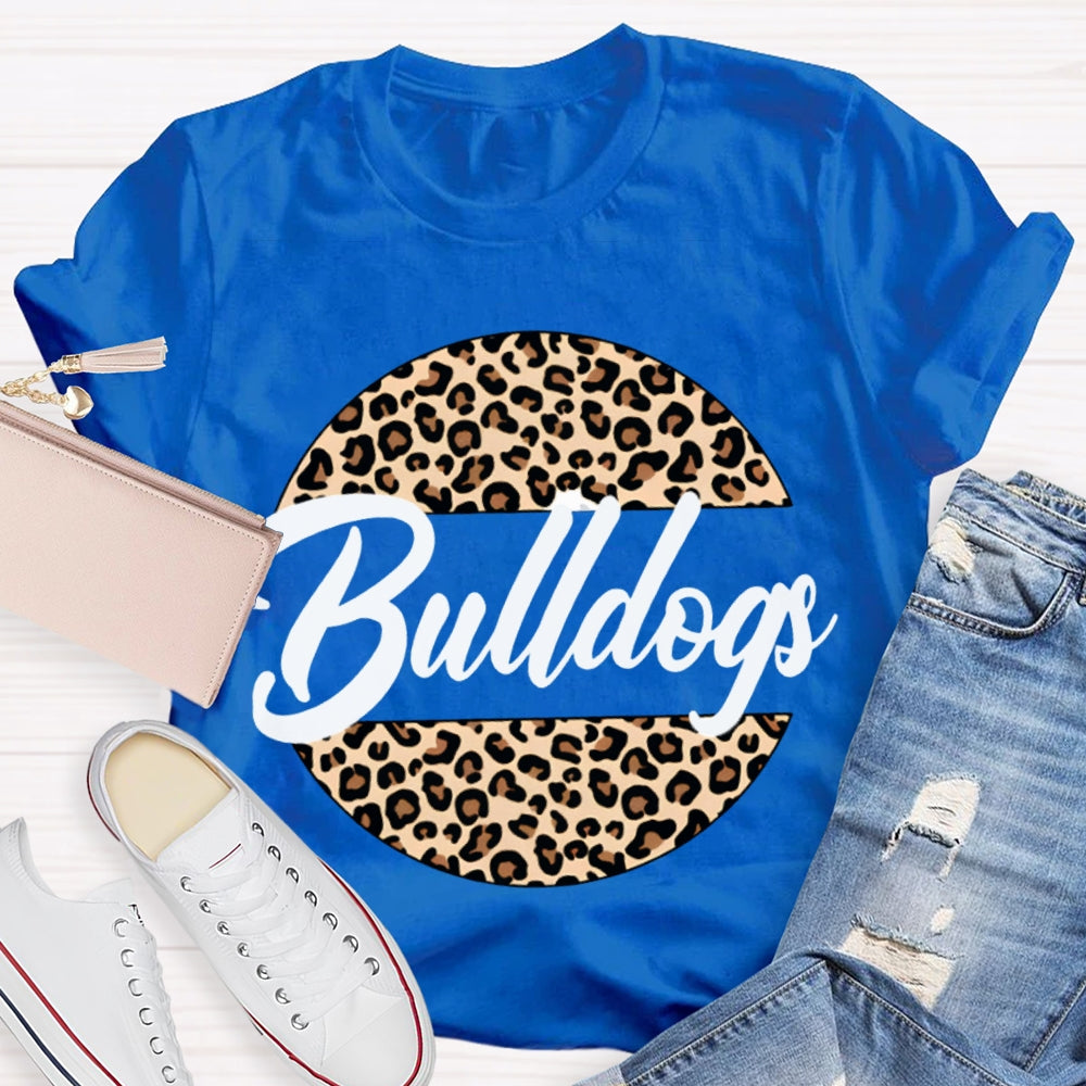 Personalized School Mascot Leopard Bulldogs T-shirt