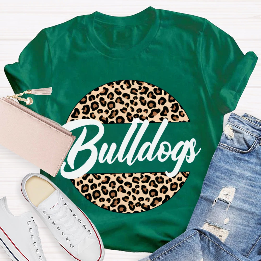 Personalized School Mascot Leopard Bulldogs T-shirt