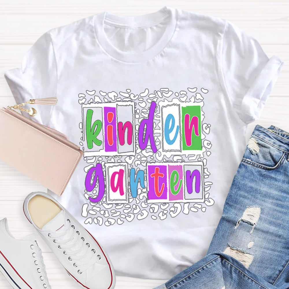 Personalized Grade Colorful Teacher T-Shirt
