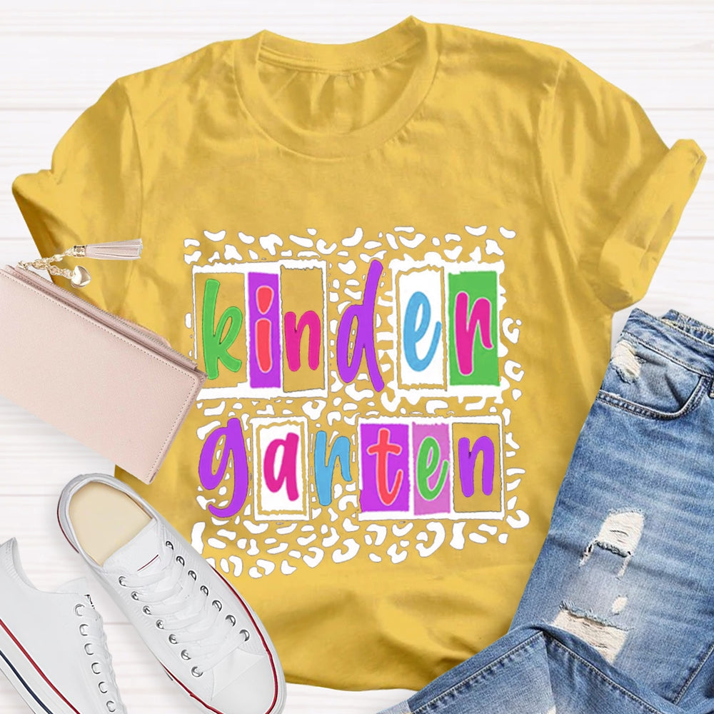 Personalized Grade Colorful Teacher T-Shirt