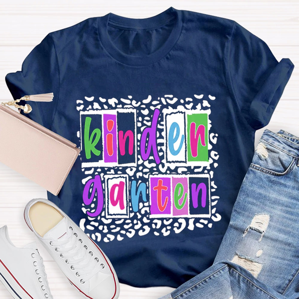Personalized Grade Colorful Teacher T-Shirt