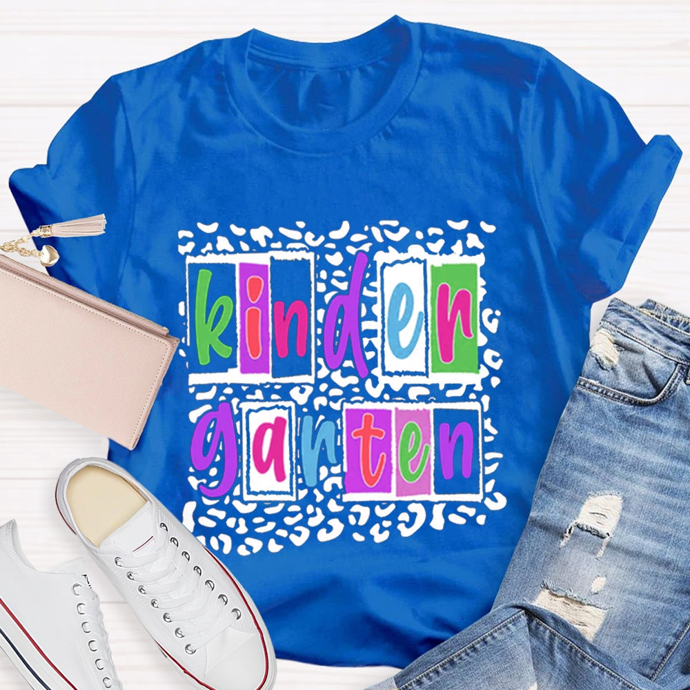 Personalized Grade Colorful Teacher T-Shirt
