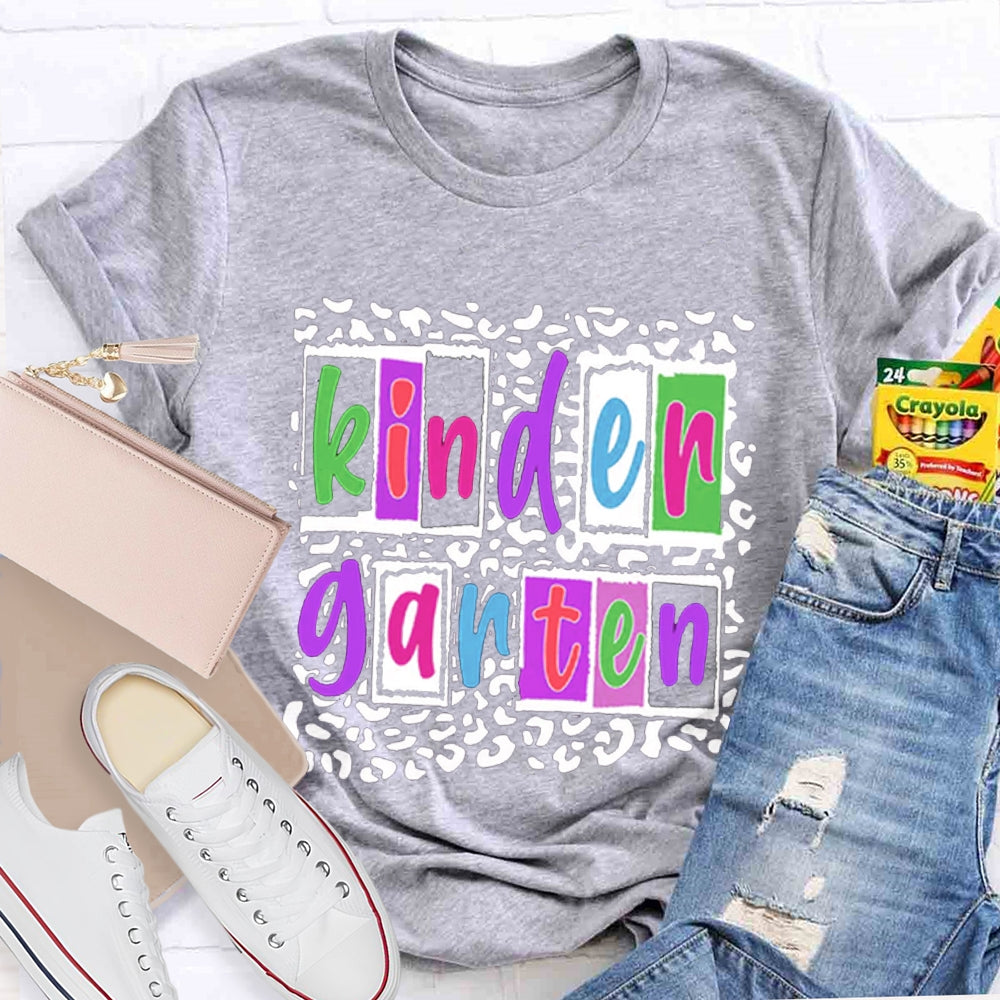 Personalized Grade Colorful Teacher T-Shirt