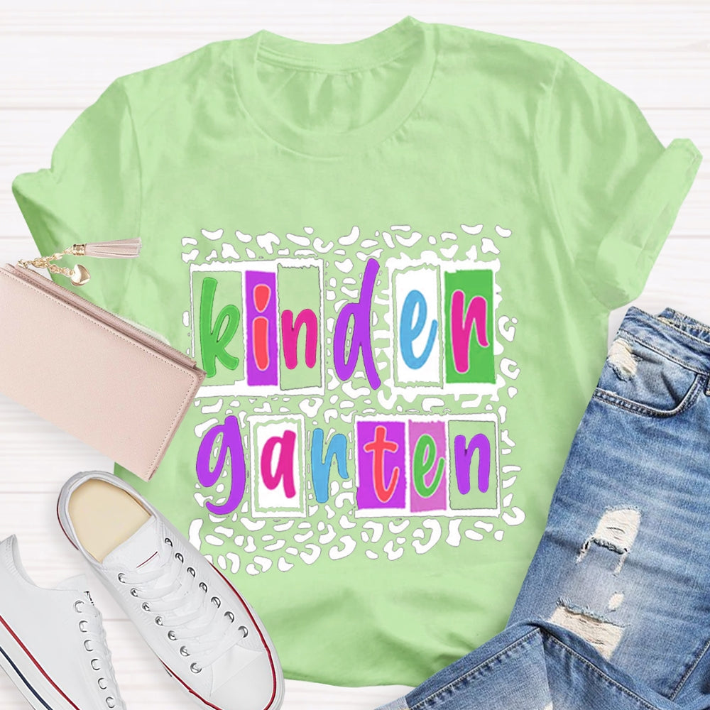 Personalized Grade Colorful Teacher T-Shirt