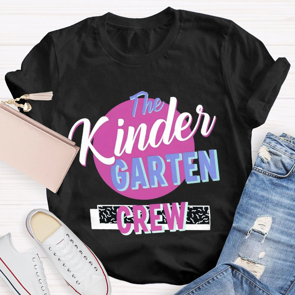 Personalized Grade Kinder Garten Crew Teacher T-Shirt