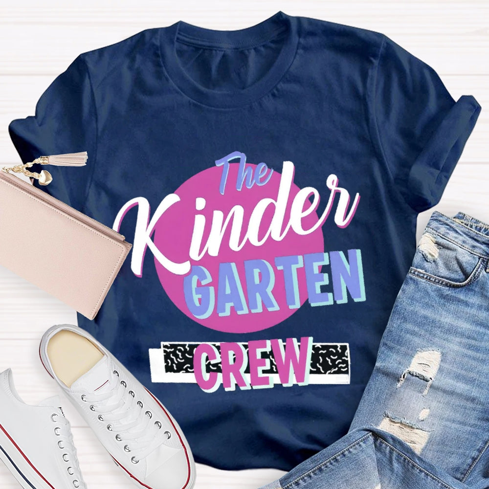Personalized Grade Kinder Garten Crew Teacher T-Shirt