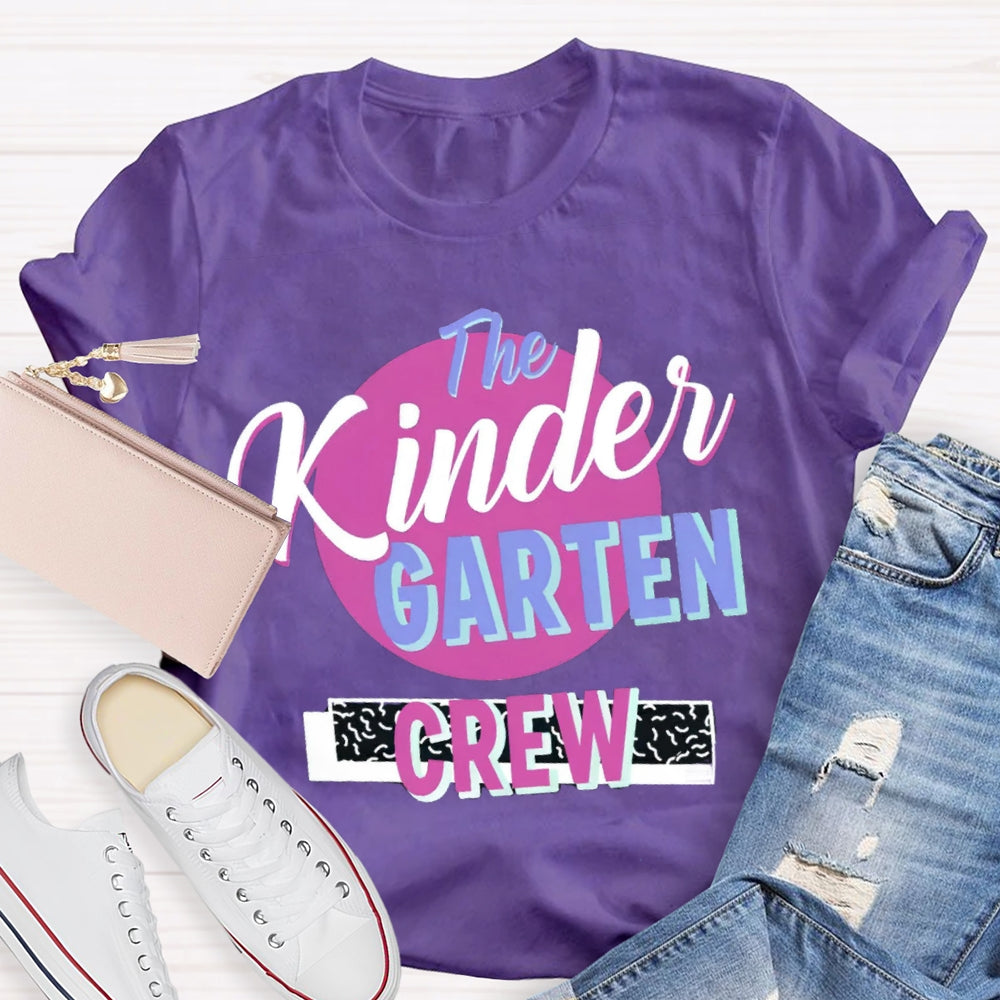 Personalized Grade Kinder Garten Crew Teacher T-Shirt