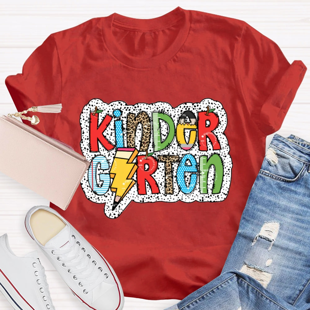 Personalized Grade Apple Pencil Back To School Teacher T-Shirt