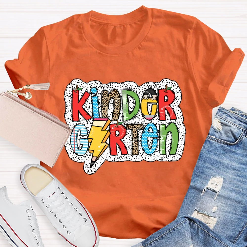 Personalized Grade Apple Pencil Back To School Teacher T-Shirt