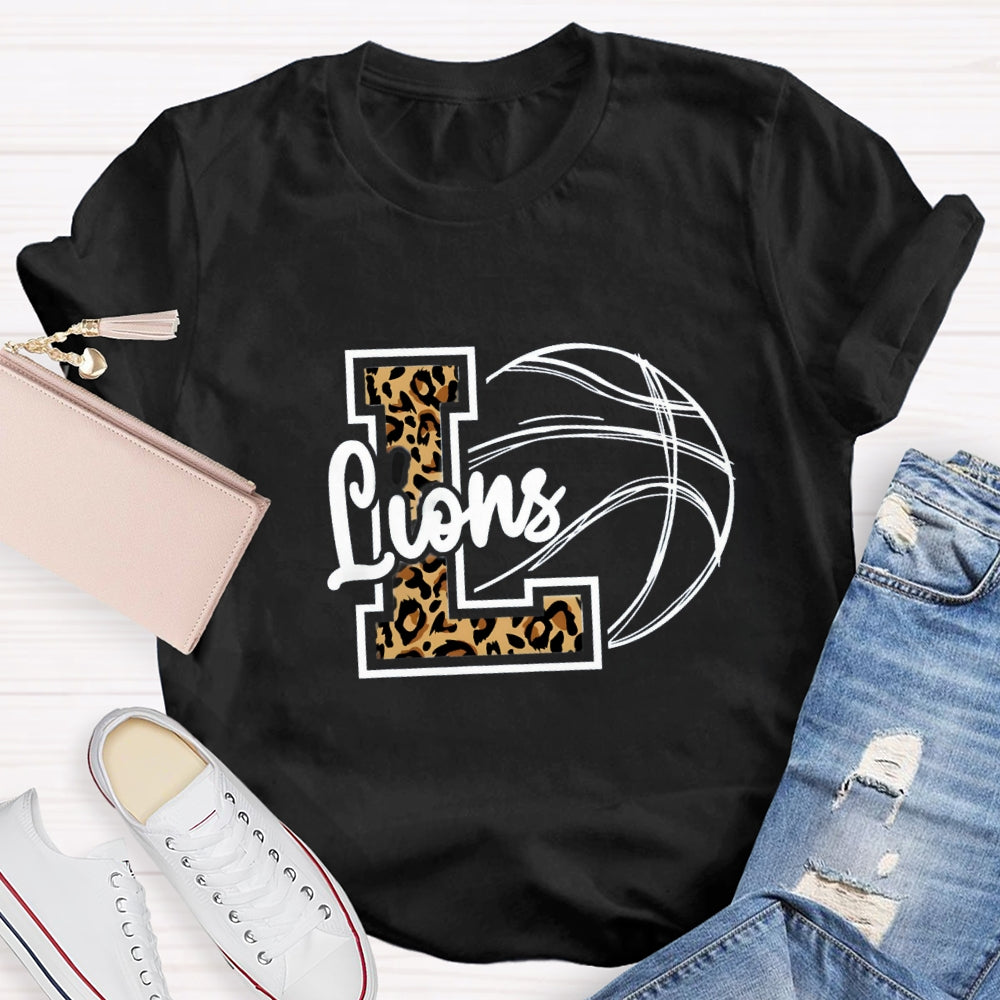 Personalized Mascot Leopard T-shirt