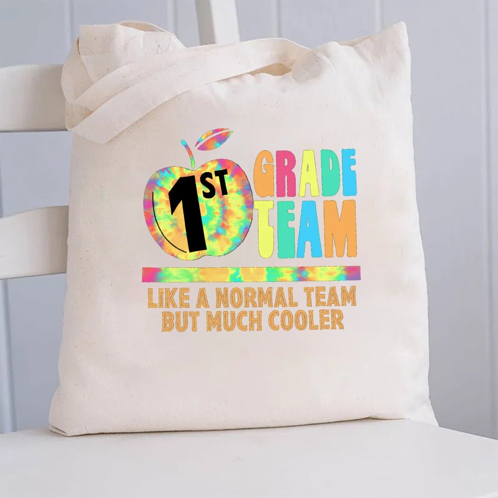 Personalized Grade First Team Like A Normal Team But Much Cooler Canvas Tote Bag