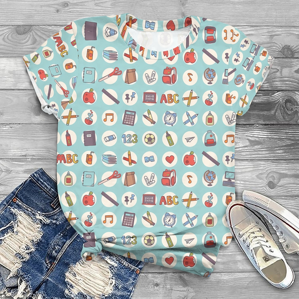 Teacher Love Everyone Apple Tools T-shirt
